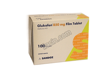 GLUKOFEN RET.850 MG 100 TABLET görseli