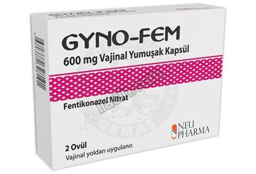 GYNO-FEM 600 MG VAJINAL YUMUSAK KAPSUL (2 KAPSUL) görseli