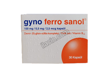 GYNO FERRO SANOL 100MG/0,5 MG/2,5 MCG KAPSUL (30 KAPSUL) görseli