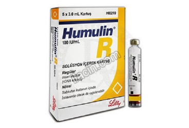 HUMULIN-R 100 IU/ML 3 ML 5 KARTUS görseli