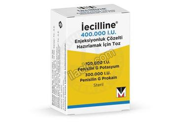 IECILLINE 400.000 IU ENJEKSIYONLUK COZELTI HAZIRLAMAK ICIN TOZ (1 FLAKON) görseli