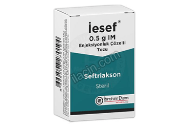 IESEF 0.5 G IM ENJEKSIYONLUK COZELTI TOZU görseli