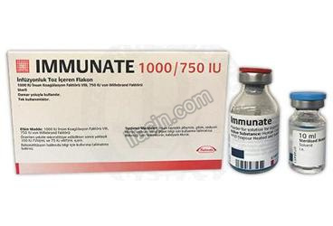 IMMUNATE 1000 IU / 750 IU IV INFUZYONLUK TOZ ICEREN FLAKON görseli
