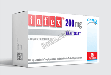 INFEX 200 MG 20 FILM TABLET görseli