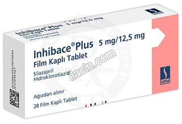 INHIBACE PLUS 5 MG / 12,5 MG 28 TABLET görseli
