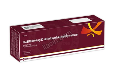 INSULIPON 600 MG/ 50 ML ENJ. COZ. ICEREN 5 FLAKON görseli