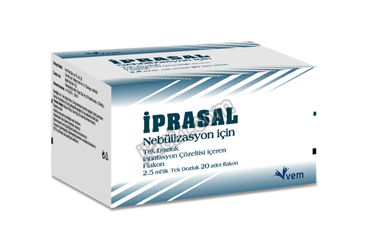 IPRASAL NEBULIZASYON ICIN TEK DOZLUK INHALASYON COZELTISI ICEREN FLAKON 20x2,5 ML FLAKON/KUTU görseli