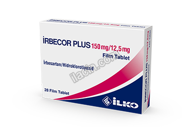 IRBECOR PLUS 150 MG /12,5 MG 28 FILM TABLET görseli