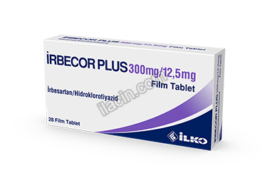 IRBECOR PLUS 300 MG /12,5 MG 28 FILM TABLET görseli