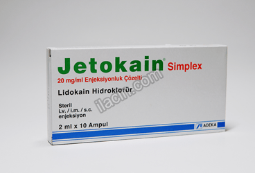 JETOKAIN SIMPLEX 20 MG/ML ENJEKSIYONLUK COZELTI görseli