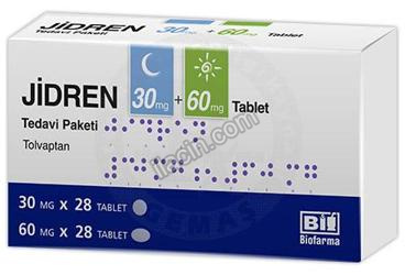 JIDREN 30 MG + 60 MG TABLET, TEDAVI PAKETI 56 ADET (28 ADET 30 MG VE 28 ADET 60 MG TABLET) görseli