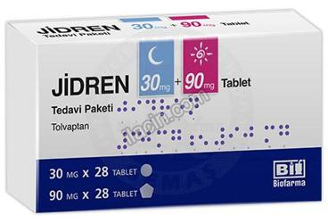 JIDREN 30 MG + 90 MG TABLET, TEDAVI PAKETI 56 ADET (28 ADET 30 MG VE 28 ADET 90 MG TABLET) görseli