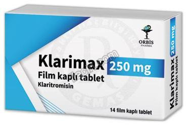 KLARIMAX 250 MG FILM KAPLI TABLET (14 TABLET) görseli