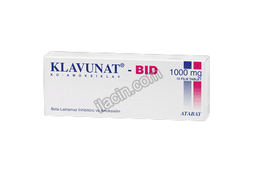 KLAVUNAT BID 1GR 10 TABLET görseli