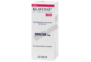 KLAVUNAT BID 200/28 MG 100 ML ORAL SUSPANSIYON görseli