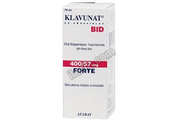 KLAVUNAT BID 400/57 MG 70 ML ORAL SUSPANSIYON görseli