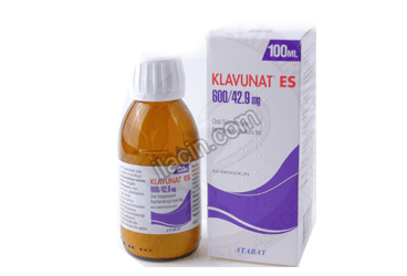 KLAVUNAT ES 600/42,9 MG ORAL SUSPANSIYON ICIN KURU TOZ 100 ML görseli