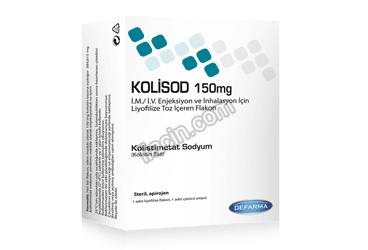 KOLISOD 150 MG IM/IV ENJ. VE INHALASYON ICIN LIYOFILIZE TOZ ICEREN FLAKON görseli