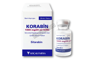 KORABIN 1000 MG/20 ML IV/SC INTRATEKAL ENJEKSIYON/INFUZYON ICIN COZELTI ICEREN FLAKON (1 FLAKON) görseli