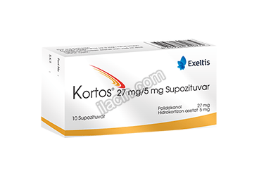 KORTOS 27 MG/ 5 MG 10 SUPOZITUAR görseli