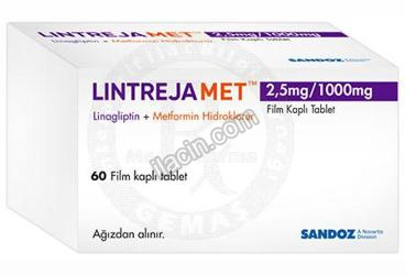 LINTREJAMET 2.5 MG/1000 MG FILM KAPLI TABLET (60 TABLET) görseli