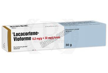 LOCACORTENE-VIOFORME 0,2 MG/G+30 MG/G KREM (30 G) görseli