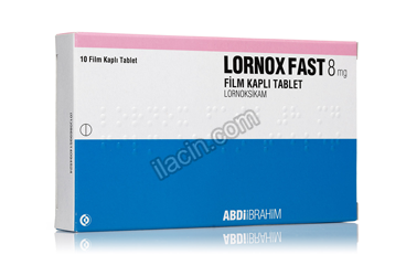 LORNOX FAST 8 MG FILM KAPLI TABLET (10 TABLET) görseli
