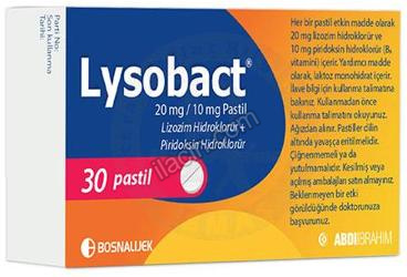 LYSOBACT 20 MG/10 MG PASTIL görseli