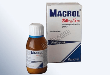 MACROL 250 MG/5 ML 100 ML SUSP görseli