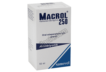 MACROL 250 MG/5 ML 50 ML SUSP görseli