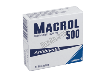 MACROL 500 MG 14 FILM TABLET görseli