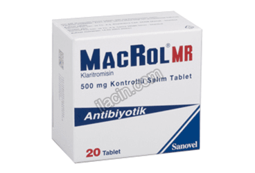 MACROL 500 MG MR 20 KONTROLLU SALIM TABLET görseli