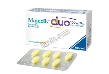 MAJEZIK DUO 100 MG/8 MG 14 FILM KAPLI TABLET görseli