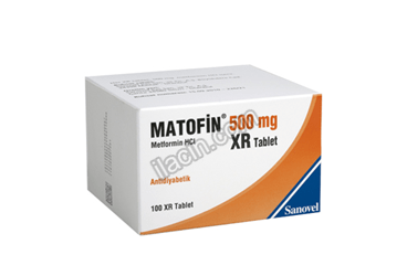 MATOFIN 500 MG 100 XR TABLET görseli