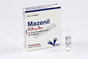 MAZENIL 0,50 MG/5 ML IV ENJ. ICIN COZ. ICEREN 5 AMPUL görseli