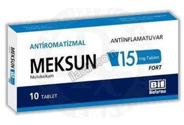 MEKSUN FORT 15 MG 10 TABLET görseli