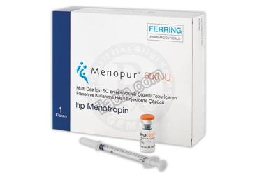 MENOPUR 600 IU MULTI DOZ ICIN SC ENJEKSIYONLUK COZELTI TOZU ICEREN FLAKON VE KULLANIMA HAZIR ENJEKTORDE COZUCU (1 ADET FLAKON + 1 ADET KULLANIMA HAZIR ENJEKTOR) görseli