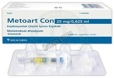 METOART CON 25 MG/ 0,625 ML ENJEKSIYONLUK COZELTI ICEREN ENJEKTOR ( 1 ENJEKTOR) görseli