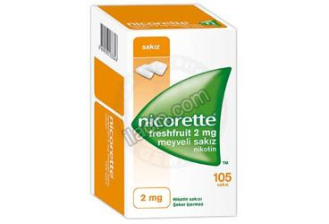 NICORETTE FRESHFRUIT 2 MG MEYVELI SAKIZ 105 TABLET görseli