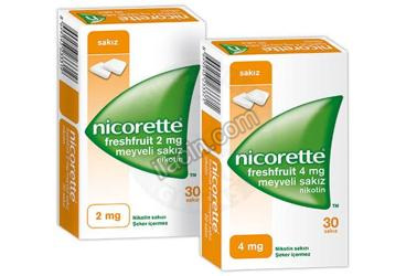 NICORETTE FRESHFRUIT 4 MG 30 MEYVELI SAKIZ görseli
