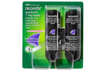 NICORETTE QUICKMIST 1 MG/SPREY MEYVELI ORAL MUKOZAYA UYGULANACAK SPREY, COZELTI (2 ADET) görseli
