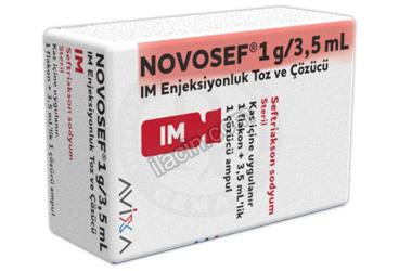 NOVOSEF 1 G/3,5 ML IM ENJEKSIYONLUK TOZ VE COZUCU görseli
