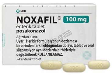 NOXAFIL 100 MG 24 ENTERIK TABLET görseli
