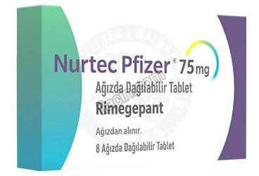 NURTEC PFIZER 75 MG AGIZDA DAGILABILIR TABLET (8 ADET) görseli