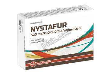 NYSTAFUR 500 MG/200.000 I.U. VAJINAL OVUL (6 OVUL) görseli