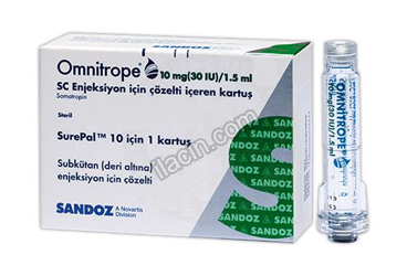 OMNITROPE 10 MG (30 IU)/1,5 ML ENJ. ICIN SOLUSYON ICEREN 1 KARTUS görseli