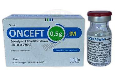 ONCEFT 0,5 G IM ENJKESIYONLUK COZELTI HAZIRLAMAK ICIN TOZ VE COZUCU (1 FLAKON) görseli