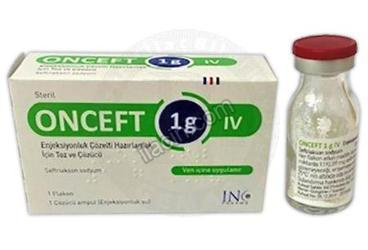 ONCEFT 1 G IV ENJEKSIYONLUK COZELTI HAZIRLAMAK ICIN TOZ VE COZUCU görseli