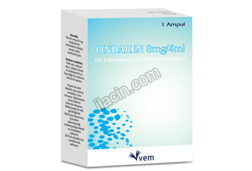 ONDAREN 8 MG/4ML IV ENJEKSIYONLUK COZELTI ICERENAMPUL görseli