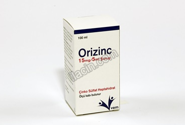 ORIZINC 15 MG/5 ML 100 ML SURUP görseli